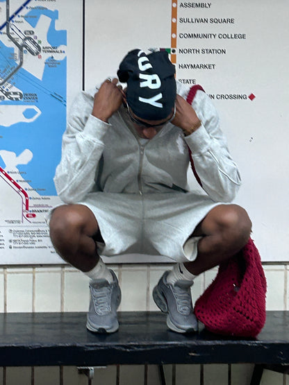ZIP-UP GREY SWEATS SET