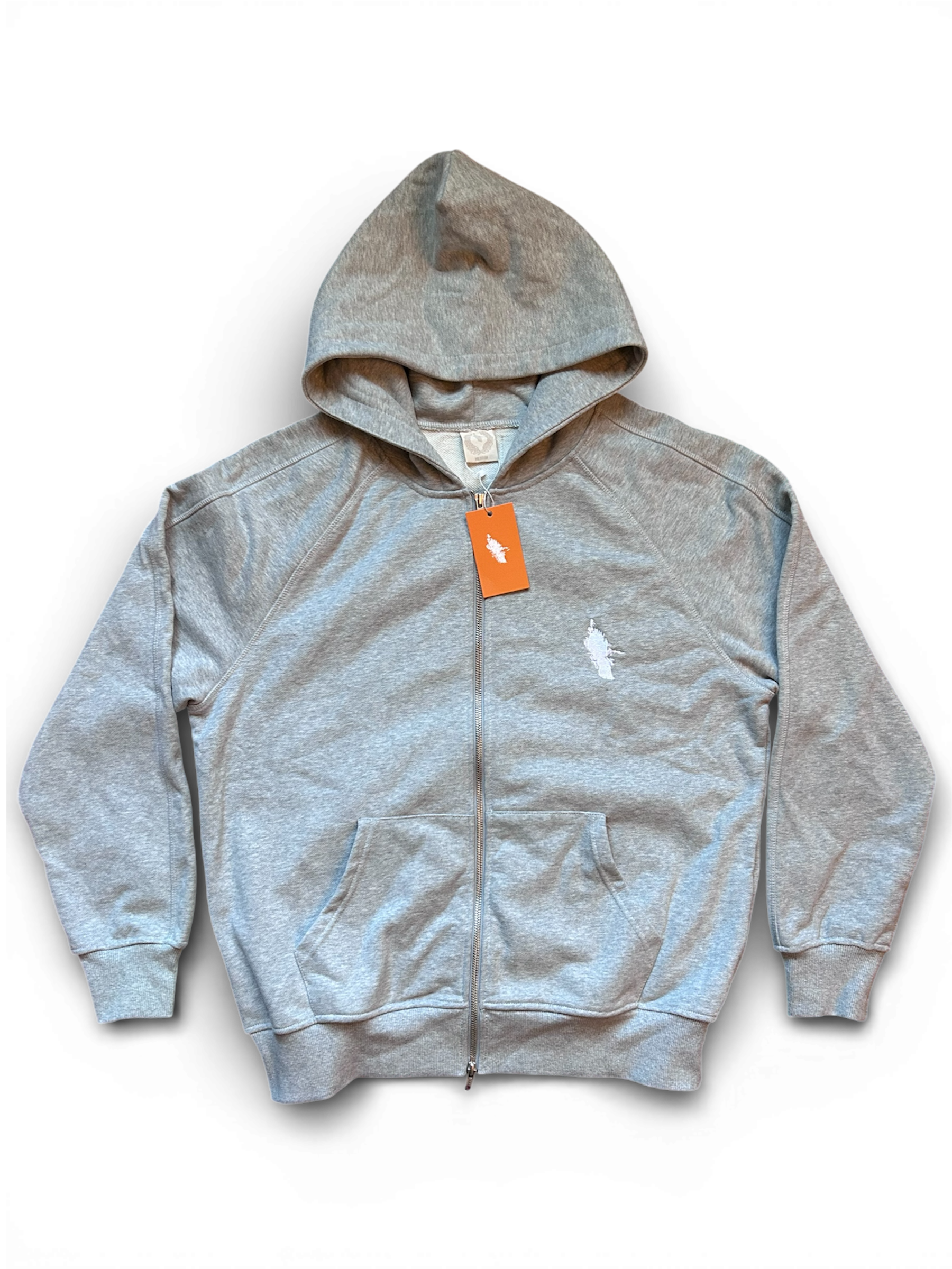GREY ZIP HOODIE
