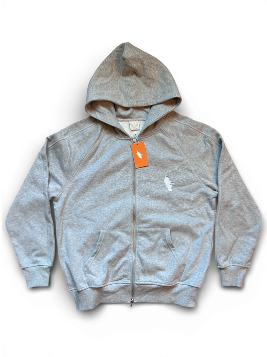 GREY ZIP HOODIE